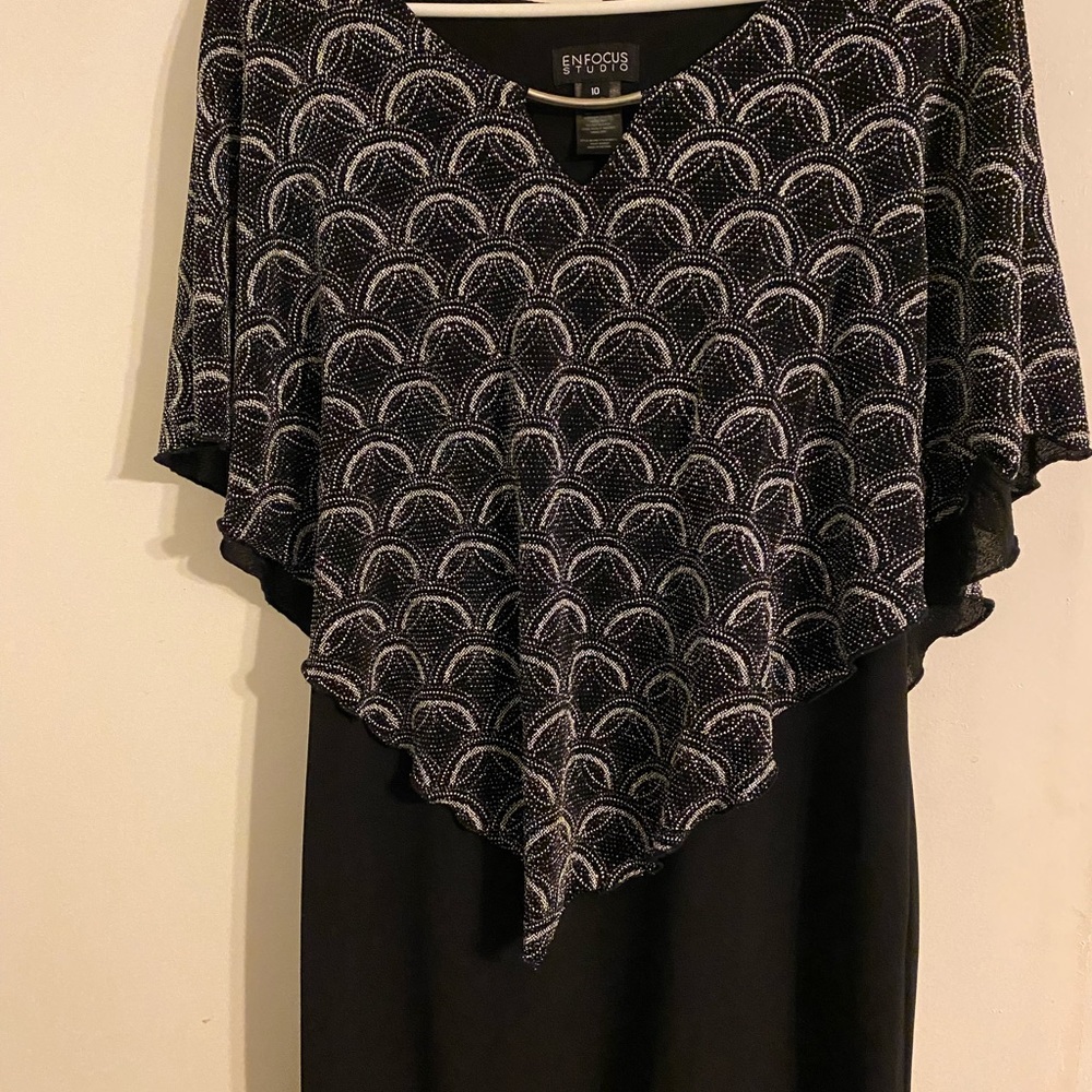 Size 10 Black & Silver Dress